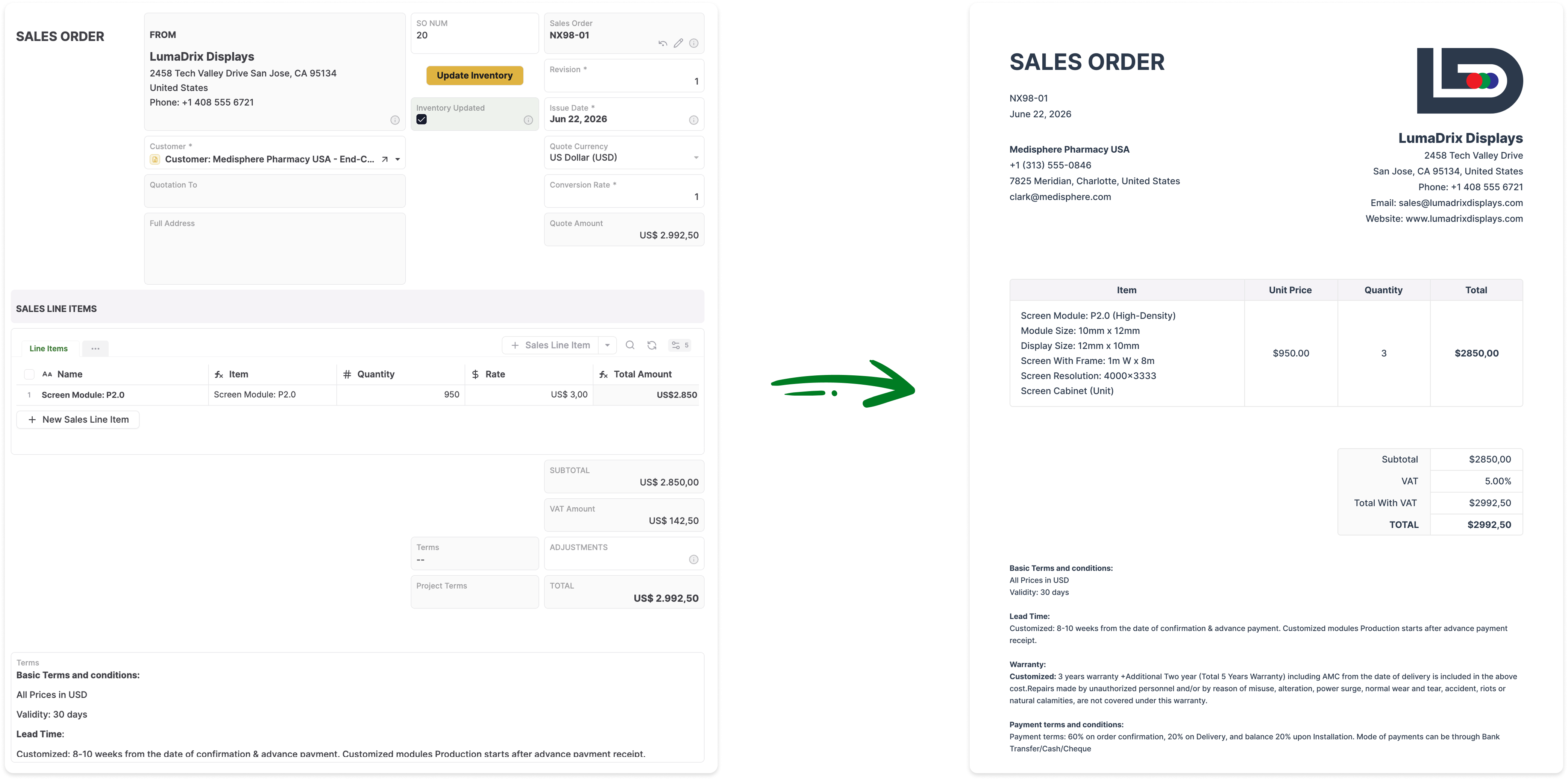 Generating documents from AnyDB records