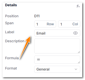 Cell Label Properties