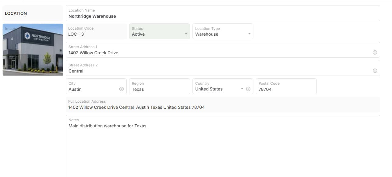 Location template preview